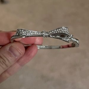 Kate Spade crystal bow bangle with side clasp